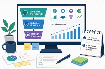 Etapas do funil no CRM: critérios que evitam forecast falso